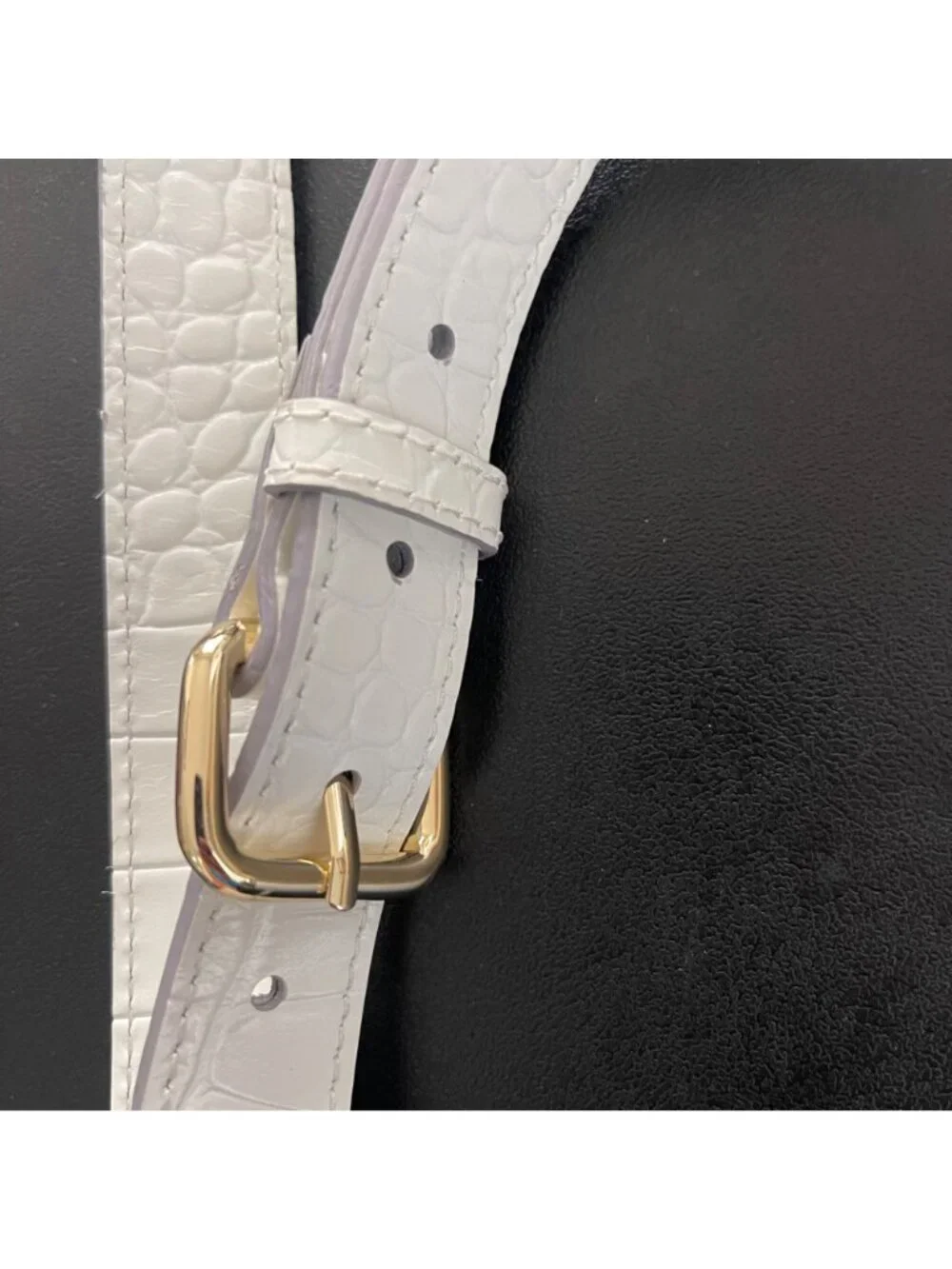 Ted Baker London Croc Embossed Leather Crossbody Purse Bag Quiet Luxury Elegant